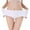 White, variant on Huanledash Women Plus Size Stretchy Seamless Solid Color Middle Waist Underwear Panties