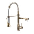 thumbnail image 1 of Black Rose Gold Kitchen Faucet, Nickel Brushed Spring Pull Down Faucets, 2 Functions Stream Spray Hot And Cold Water Mixer Taps ,Easy to Install, 1 of 5