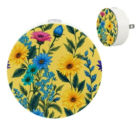 

YZUOUZY Night Light Bedside Lamp Small Bedside Lamps Set of 2 Hyacinth Daisy Marguerite Flowers