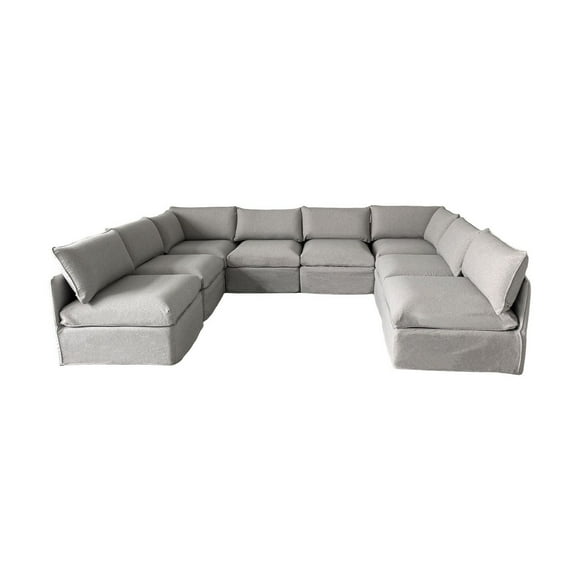 Ensemble de canapés modulaires Flexiform en forme de U de Patioflare, gris