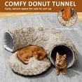 thumbnail image 6 of Cat Tunnel with Cat Bed for Indoor Cats, Under Christmas Tree Soft Plush Peekaboo Cat Cave Donut Tunnel, Multifunctional Playground Toys Hideplace for Kittens, Rabbit, Ferret, 6 of 6