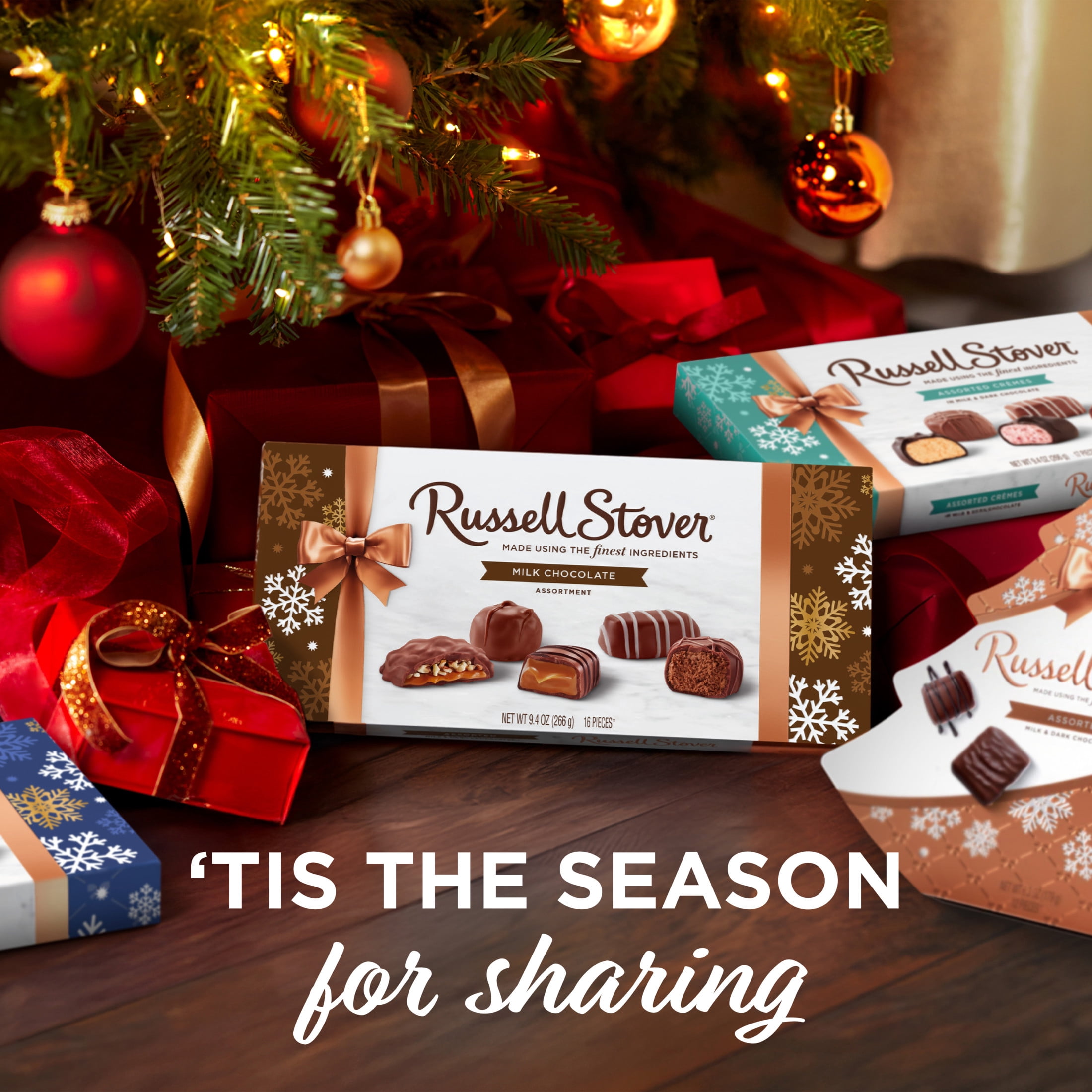 (2 pack) RUSSELL STOVER Christmas Milk Chocolate Candy Assortment Gift Box, 9.4 oz.