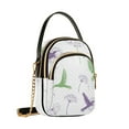 thumbnail image 7 of FORMRS Crossbody Bag for Women Quilted Travel Shoulder Cell Phone Purse with Chain Strap Handbag, Purple Birds, 7 of 7