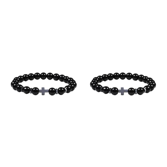 Guardurnaity Pulseras de cuentas de piedra redonda Natural para hombre, turquesa, joyería de Yoga para mujer, ligera de moda para fiesta Type1 NO1
