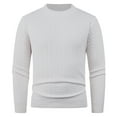 thumbnail image 2 of Kalauyu Men's Pullover Sweater Crewneck Cable Knit Long Sleeve Sweater Classic Soft Knitted Sweaters with Ribbing Edge, 2 of 5