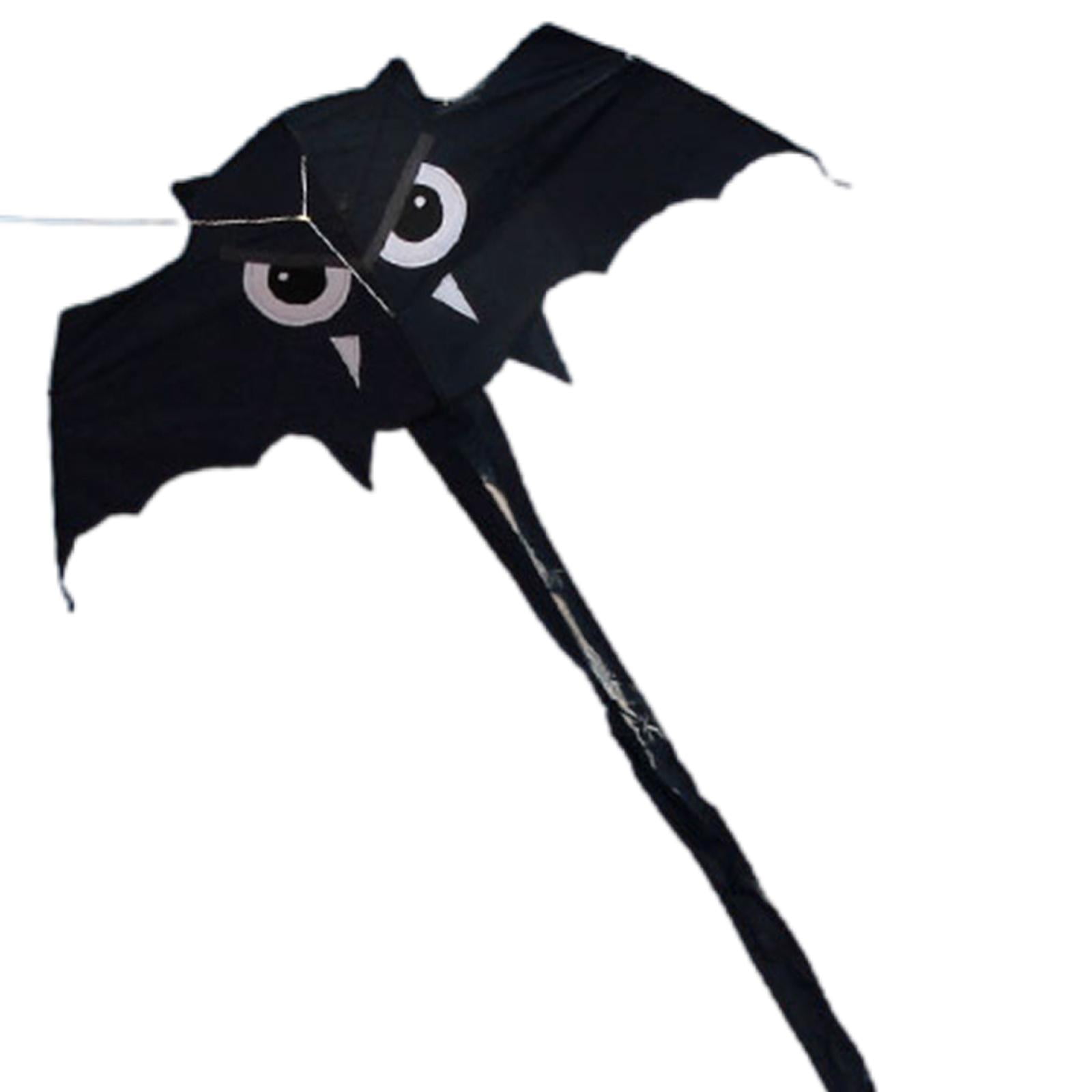QccHieUs Vivid Flying Line Kite Long Tail Animal Toys Fun Large 59x22inch Sports Game Games for Park Adults Children Beginners Holiday Black