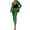 Green, variant on Blazer Pants Set for Women, 2 Piece Business Suit Lapel Button Coat Slim Fitting Business Office Work Blazer Pants Outfits Cute Two Piece Outfits for Women White S