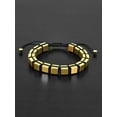 thumbnail image 3 of West Coast Jewelry Men's Gold Plated Hematite Cube Stone Bead Adjustable Bracelet (8mm), 3 of 6