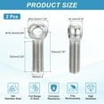 thumbnail image 2 of Uxcell 2 Pcs M20x70mm Shoulder Swing Lifting Eye Bolt, 304 Stainless Steel Metric Full Thread Fisheye Eye Slip Hole Screw Rigging Bolt Metal Fasteners Screws, Silver Tone, 2 of 7