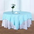 thumbnail image 2 of Efavormart 90" Square Polyester Table Overlay for Wedding Kitchen Dining Events - Blue, 2 of 11