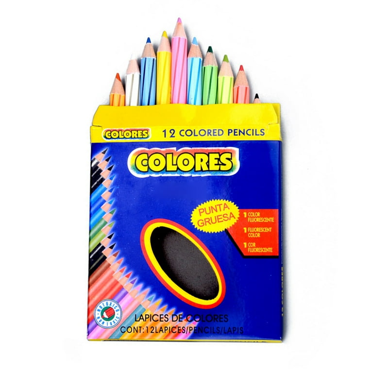 Yesbay 12pcs High Concentration Colored Filling Colorful Mini Kids Drawing Pencils, Random Color