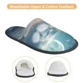 thumbnail image 3 of Sigee Moonlit Sea Sailboat for Cozy Furry Slippers Super Soft Indoor and Outdoor Use, Non-Slip Sole Slip On House Slippers-Medium, 3 of 8