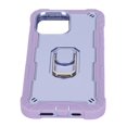 thumbnail image 2 of Fundas de armadura a prueba de rayones con soporte para teléfonos móviles iPhone 13 Pro Max Funda protectora de armadura (morado morado), 2 of 10