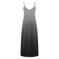 thumbnail image 5 of Blmnix Flowy Sparkly Dresses for Women Gradient Slip Dress Skirts Tea-Length Sleeveless V-Neck Gray Spring Dress,S, 5 of 5