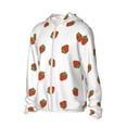 thumbnail image 2 of Daiia Hand Drawn Strawberry UPF 50+ Sun Protection Hoodie Jacket Lightweight Long Sleeve Sun Shirt for Women Men with Pocket Hiking Outdoor-3X-Large, 2 of 9