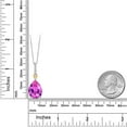 thumbnail image 2 of Gem Stone King 925 Silver and 10K Yellow Gold Pendant with Chain Created Sapphire Moissanite (10.76 Cttw), 2 of 4