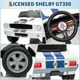 thumbnail image 2 of 24V 7AH 2 Seater Ride on Licensed Shelby GT350, Ride on Cars for Kids with Remote Control, FordMustang Shelby Kids Electric Vehicle 2 Seat, Safety Belt, 2 Speeds, LED Lights, Music, white, 2 of 7
