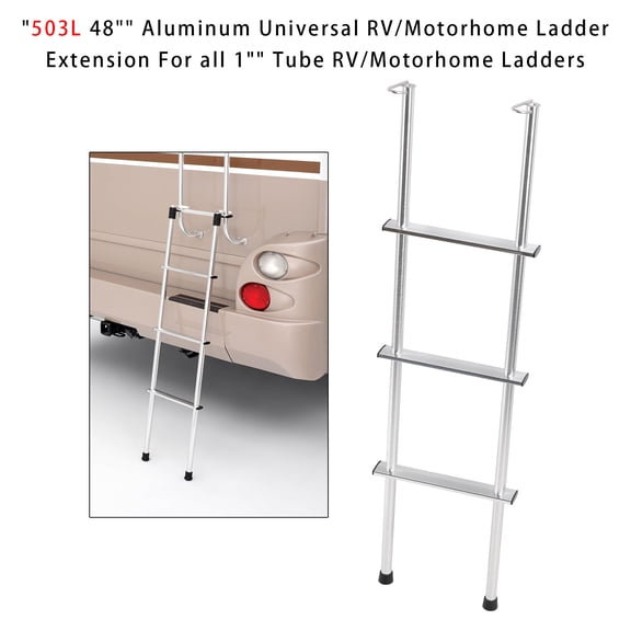 503L 48" Aluminum Universal RV Ladder Extension For all 1" Tube RV Ladders