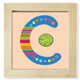 thumbnail image 1 of C Alphabet Orange Fruit Mignon Modèle Carré Cadre Photo Mur Tableau Affichage, 1 of 3