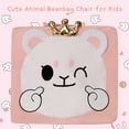 thumbnail image 5 of Cute Stuffed Animal Storage for Girls Room Decorations, Bean Bag Chair Kids, Gifts for Girls, Toddler Chairs, Large Size 22x24 Inch Velvet Extra Soft(COVER ONLY, STUFFING NOT INCLUDED), 5 of 6