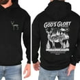 thumbnail image 4 of God’s Glory Is Displayed Double-Sided Hoodie – Retro Christian Wildlife Pullover, Vintage Deer Hunting Faith Hoodie for Men & Women, 4 of 7