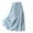Blue, variant on Aueoeo Women's Cotton Linen Skirts High Elastic Waist Midi Skirt Casual Summer Trendy Tie Front Flowy Ruffle Solid Color A line Skirts