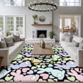 thumbnail image 4 of Easter Area Rug 5x8 Washable Rug Non Slip Colorful Cute Rabbits Love Polka Dots Spring Large Area Rug Soft Stainresistant Indoor Floor Carpet for Living Room Bedroom Home Office Dining Room Nursery, 4 of 8