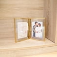 thumbnail image 4 of Gold Floating Frame &#x Vertical Set For Picture x x x Tabletop Shelf Photo Frame Classy For Wedding Birthday Anniversary Home or Office Decor, 4 of 5