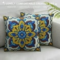 thumbnail image 3 of Nawypu  Throw Pillow Covers Spanish Talavera Exotic Geometry Dark Retro Ethnic Home Decorative Pillow Cases Cushion Square Pillowcases, 3 of 5