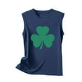 thumbnail image 4 of WREESH Women's Tank Tops St. Patrick's Day Shamrock Clovers Sleeveless T Shirts Soft, Breathable, and Trendy Crew Neck Graphic Tees for Spring/Summer, 4 of 5