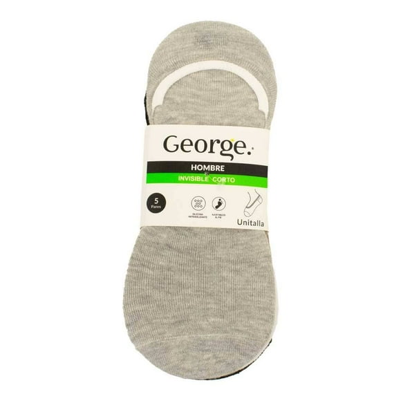 Tin Corto George para Caballero Diseño Liso Varios Colores 5 Pares Unitalla