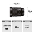 thumbnail image 2 of Sony SELP18105G E PZ 18-105mm F4 G OSS, Noir, 2 of 6