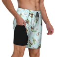 thumbnail image 2 of KLL Duck Animals Farm for Mens Swim Trunks Quick Dry Swim Shorts with Built-in Compression Liner Funny Swimwear Bathing Suits-X-Large, 2 of 6