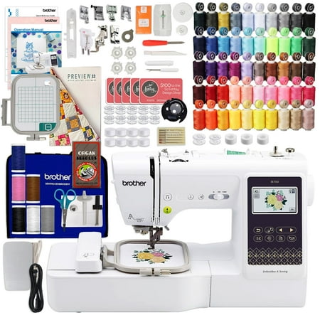 Brother SE700 4" x 4" Embroidery & Sewing Machine w/ Deluxe Sewing Bundle
