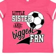 thumbnail image 4 of Inktastic Little Sister and Biggest Fan Soccer Player Girls Toddler T-Shirt, 4 of 5
