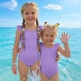 thumbnail image 7 of Abcomgle Girls Swimsuits Size 7-8 Stretchy One Piece Swimsuits for Little Girls Cute Solid Ruffled Girls Swimwear, 7 of 7