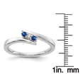 thumbnail image 3 of Primal Gold 14 Karat White Gold Diamond and Sapphire 3-stone Ring, 3 of 5