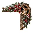 thumbnail image 2 of Velmasee Door Frame Corner Decor, Christmas Woodland Animal Tree Hollow Door Toppers, Wooden Festive Design No-Drill Mount, Holiday Ornament for Xmas Home Door Frame Wall Party Decor, 2 of 7