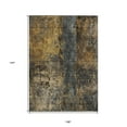 thumbnail image 3 of HomeRoots 606066 9 x 12 ft. Gray, Brown & Gold Abstract Washable Indoor & Outdoor Rectangle Area Rug, 3 of 5