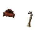 thumbnail image 5 of 2 Pieces Dollhouse Miniature Sofa African Figurine Tribal Lady Art Resin Material for Room Desk Shelf Decor, 5 of 8