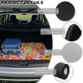 thumbnail image 6 of XYZCANDO Hippie Floral Print Car Trunk Mat 29" x 39", Waterproof Cargo Liner with Non-Slip Backing, Easy-Clean Stitched Edge Trunk Carpet for SUVs, Sedans and Trucks, 6 of 7