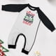 thumbnail image 4 of Conjuntos de pijamas a juego familiares con pantalones a cuadros y top en contraste con letras navideñas, 4 of 6