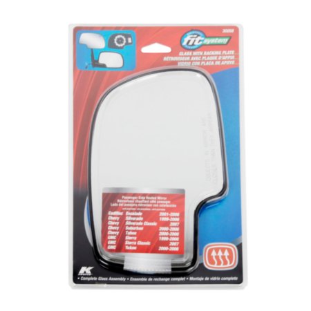 30058 Fit System Passenger Side Heated Mirror Glass W Back Plate Cadillac Escalade Chevy Avalanche 01 06 Silverado Gmc Sierra 99 06 Silverado