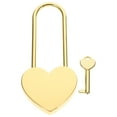 thumbnail image 1 of HLONK Gold Padlock Key Love Lock Home Locker Lock Man 9.50X4.50X0.80CM Golden, 1 of 8