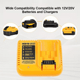 thumbnail image 4 of DCB118 Fast Charger is suitable for 18V/20V lithium-ion batteries - efficient and fast charging, compatible with 12Ah/9Ah/8Ah/6Ah/5Ah battery packs, versatile global voltage (110-240V), yellow, 4 of 7