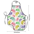 thumbnail image 2 of Easygdp Cute Chameleons Apron Waterdrop Resistant with 2 Pockets,Oil Resistant Cooking Kitchen Chef Apron for Women Men, 2 of 7