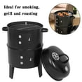 thumbnail image 4 of Detachable 3-in-1 Vertical Charcoal Smoker Portable BBQ Smoker Grill, 4 of 11