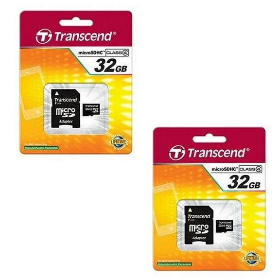 aee ap11 quadcopter drone memory card 2 x 32gb microsdhc memory card with sd adapter (2 pack)