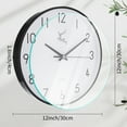 thumbnail image 5 of REGALWOVEN Wall Clock, Silent Non Ticking Battery Operated Modern Clocks for Office, Home, Bathroom, Kitchen Gold Texture 12 Inch, 5 of 6