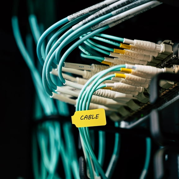 STOBOK 24Pcs Flexible Nylon Cord Label Holders for Office and Home Use